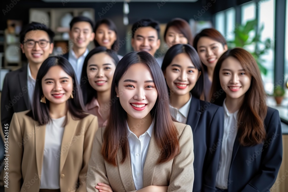 An illustration of a group of business people , AI Generated An illustration of a group of business people , AI Generated