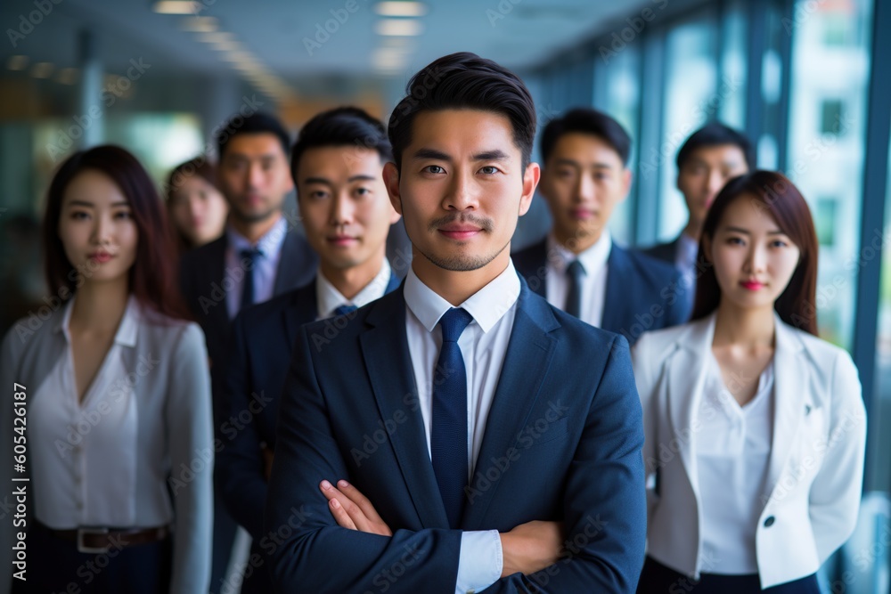An illustration of a group of business people , AI Generated An illustration of a group of business people , AI Generated