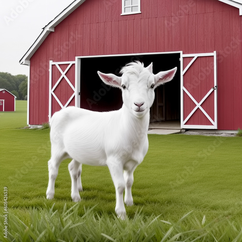 Little goat on farm. Genera...