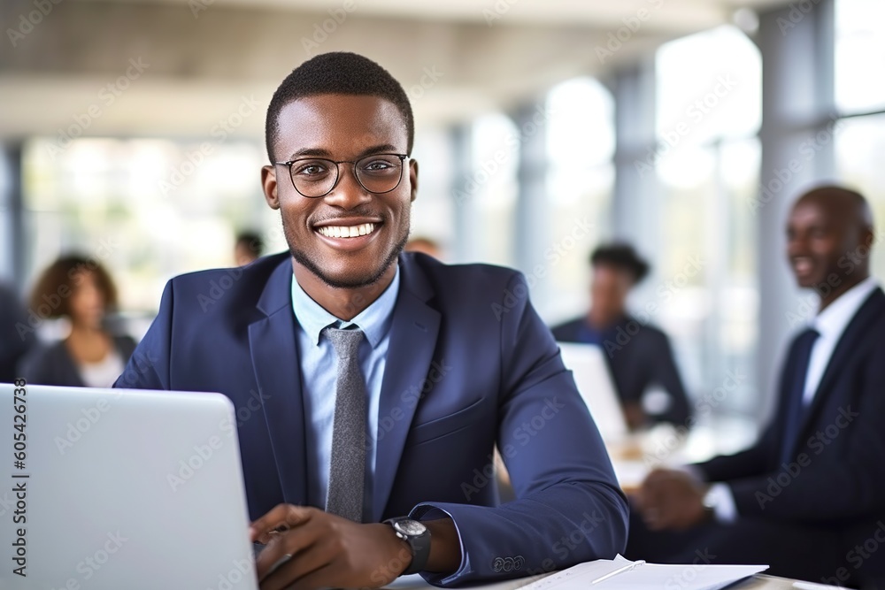 An illustration of a group of business people , AI Generated An illustration of a group of business people , AI Generated
