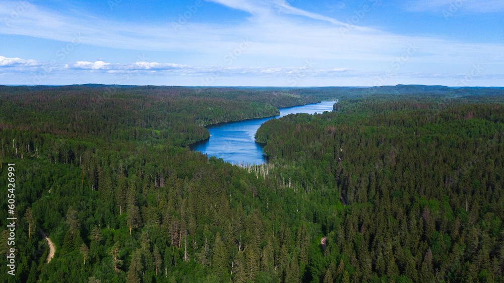 Fototapeta premium Summer landscapes of Karelia