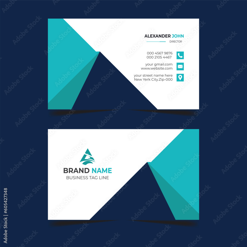 Elegant clean business card design template