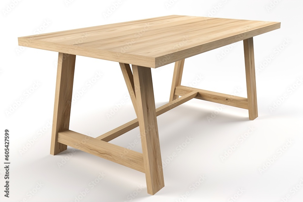 table mockup isolated on white background. Generated by AI. table mockup isolated on white background. Generated by AI.