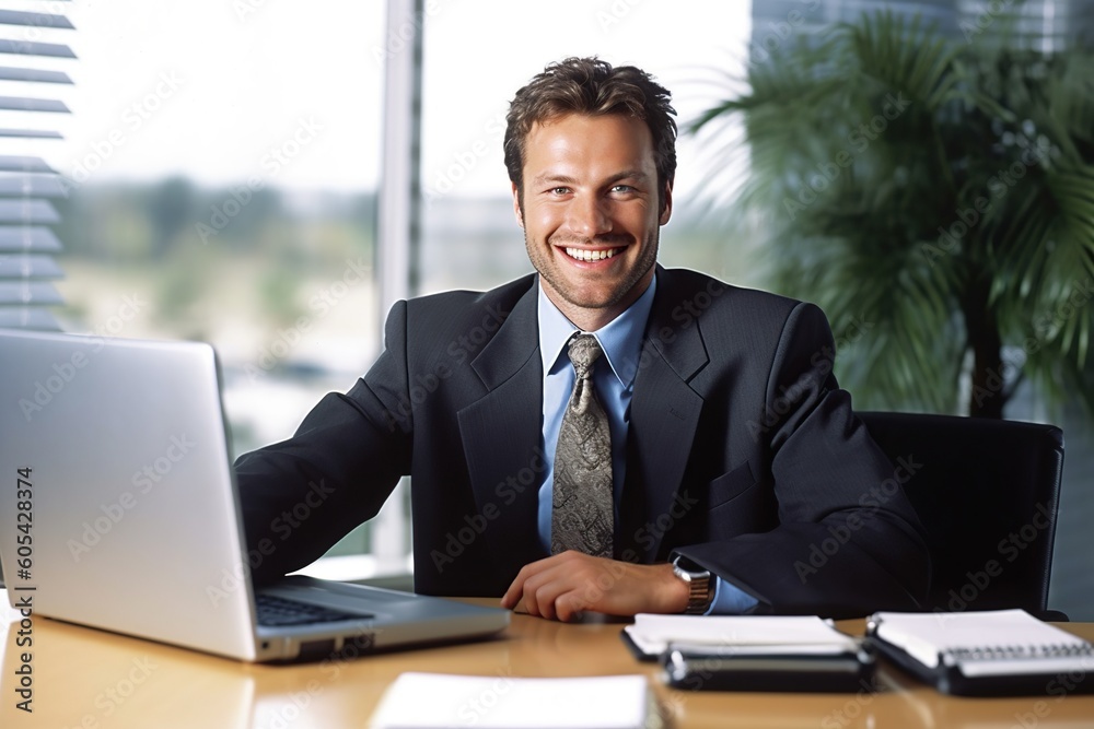 An illustration of a group of business people , AI Generated An illustration of a group of business people , AI Generated