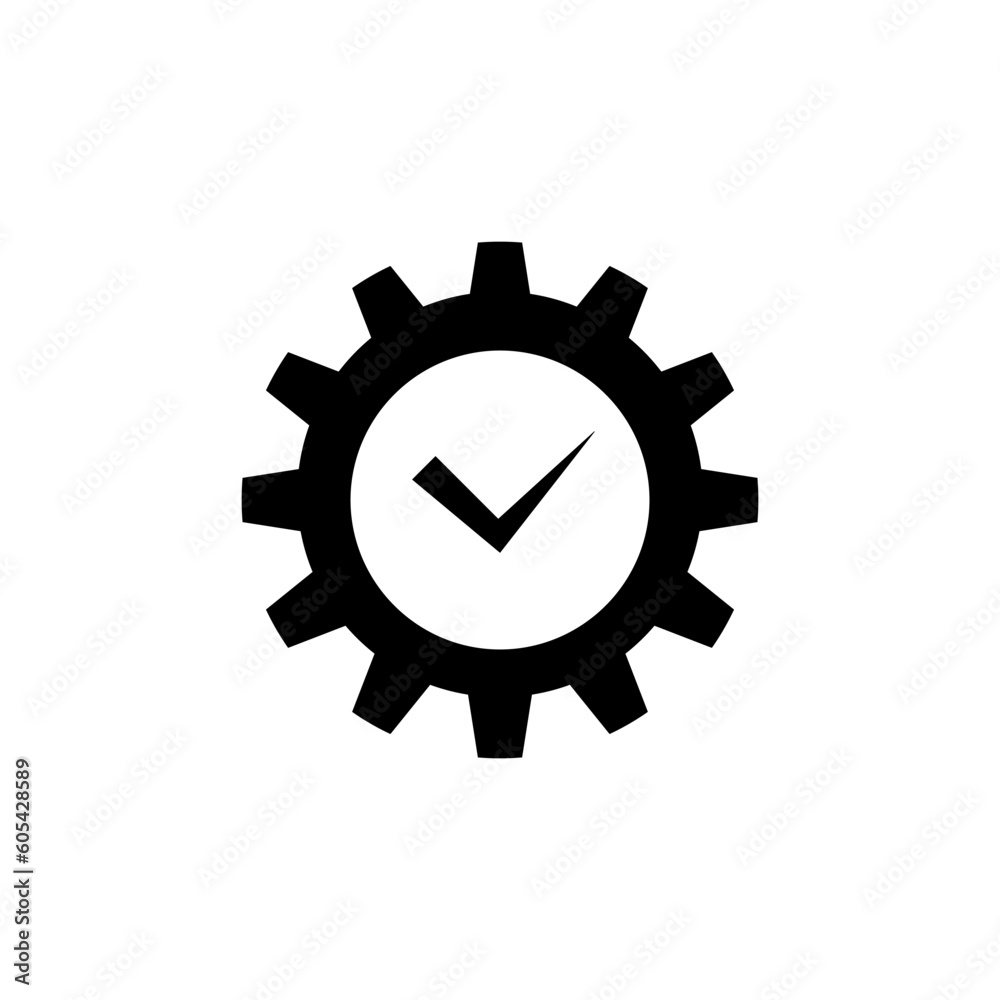 gears icon silhouette design template vector gears icon silhouette design template vector