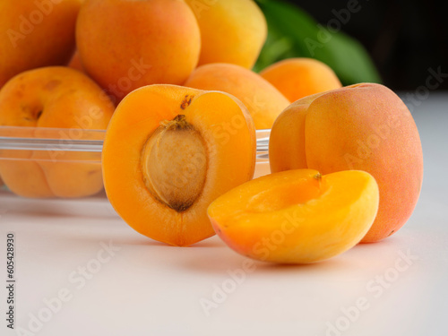 apricots on a plate