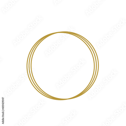 Golden Round Frame 