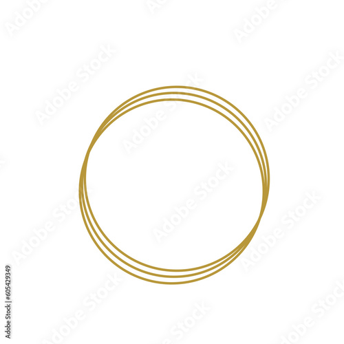 Golden Round Frame 