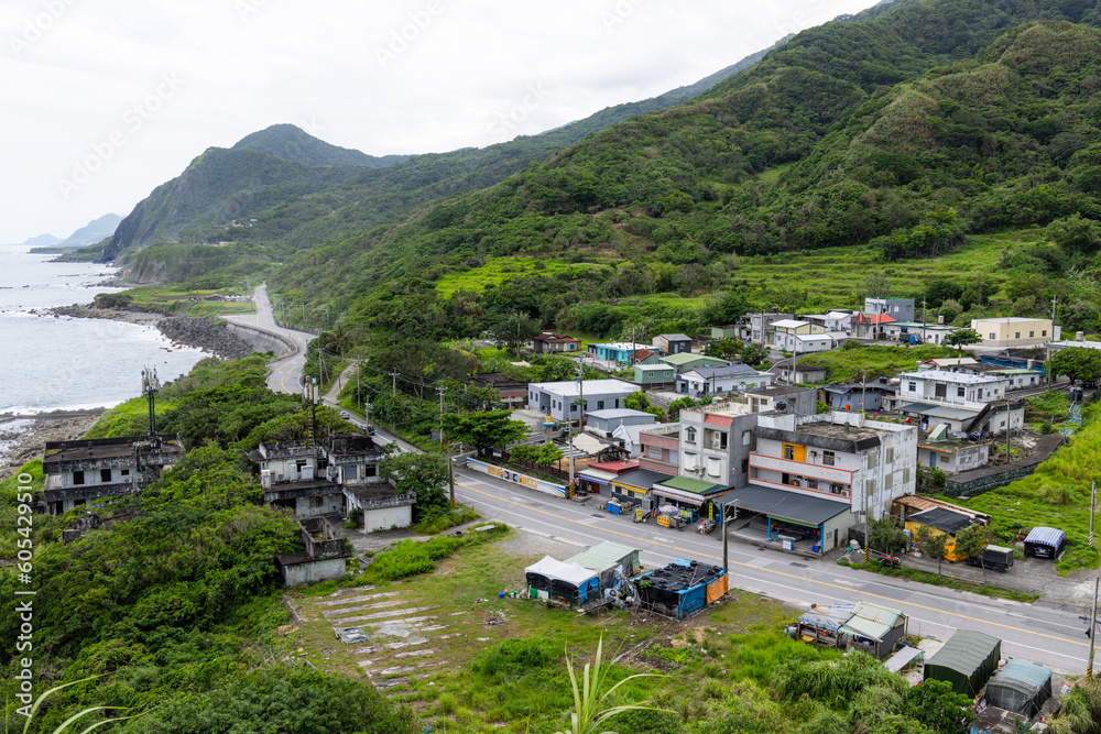 Fototapeta premium Small village in Hualien of Taiwan