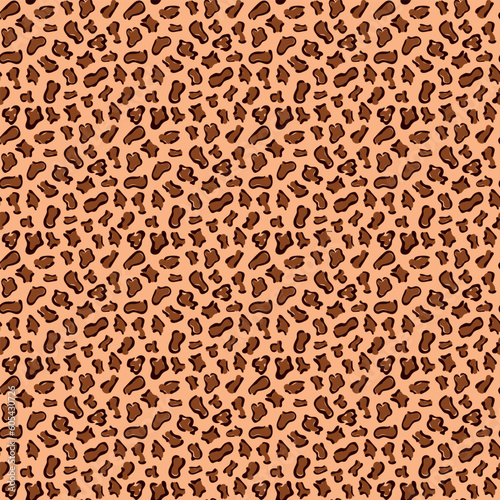 Seamless leopard skin vector pattern for textile  fabric  wallpaper  wrapping paper  design  and craft. Fashion. Cheetah  cougar  leopard skin  animal print.