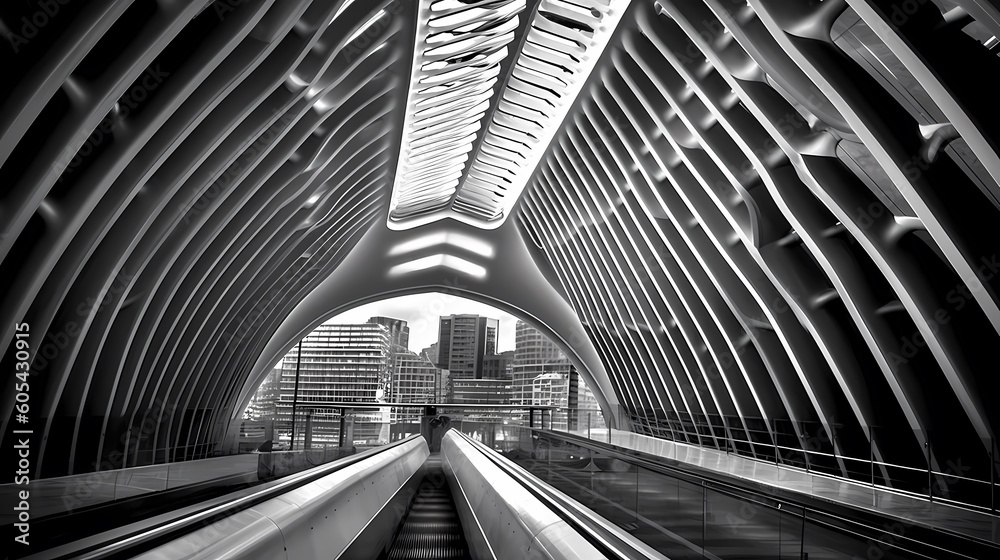 Fototapeta premium The essence of awe-inspiring structures and urban landscapes. Generative AI