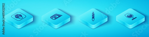 Set Isometric Rapper, Drum machine music, Wine glass and Marijuana joint, spliff icon. Vector