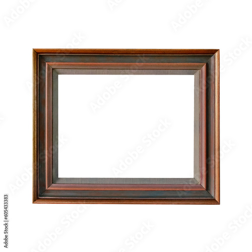 Elegant photo frame wood rectangle inner outer medium size reddish