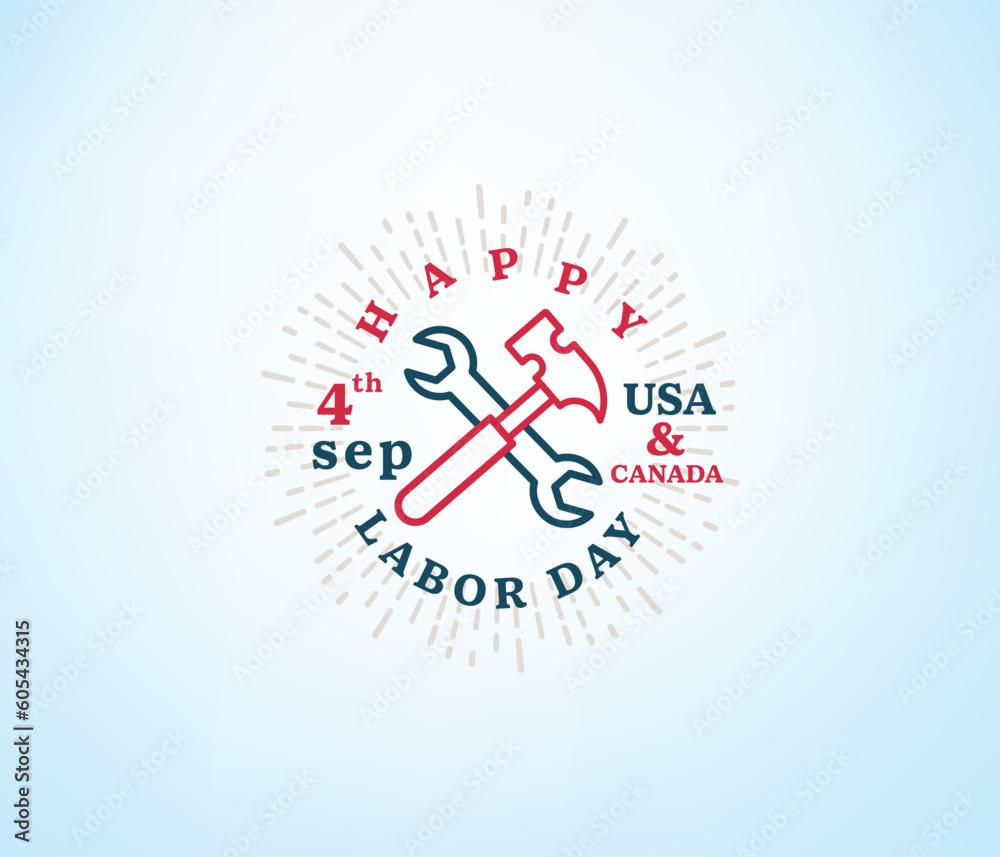 Happy Labor Day celebration greeting vector template design Happy Labor Day celebration greeting vector template design