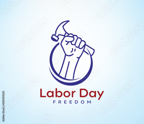 Happy Labor Day celebration greeting vector template design 