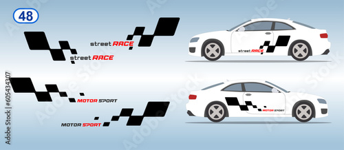 Car side door sticker stripe design. Auto vinyl decal template. Suitable for print or cut (Silhouette, cricut cameo etc.)
Scaling without loss of quality for different car model.