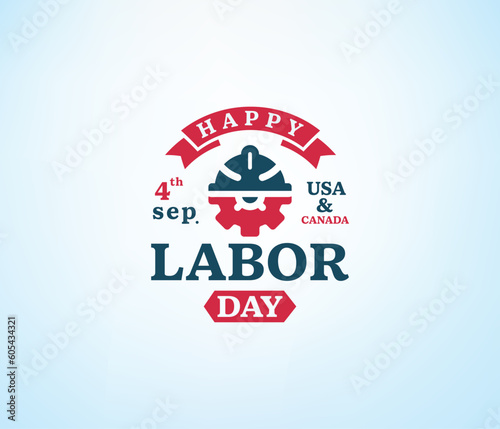 Happy Labor Day celebration greeting vector template design 