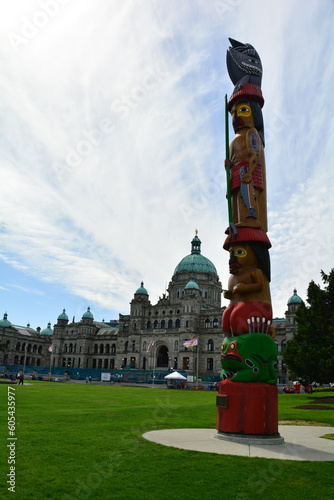The Learning Totem pole on the BC government front lawn for all to see.