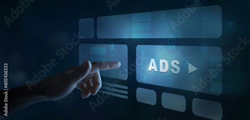 Ads on web, Online Advertising concept, ad on internet, digital marketing