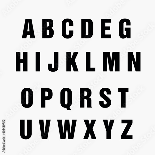 Black and white alphabet UTM HelvetIns