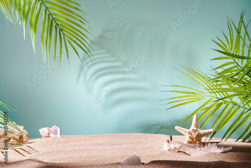Symbolic tropical beach background