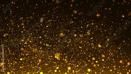 Wallpaper Mural Overlay of small golden yellow spheres on a black background Torontodigital.ca