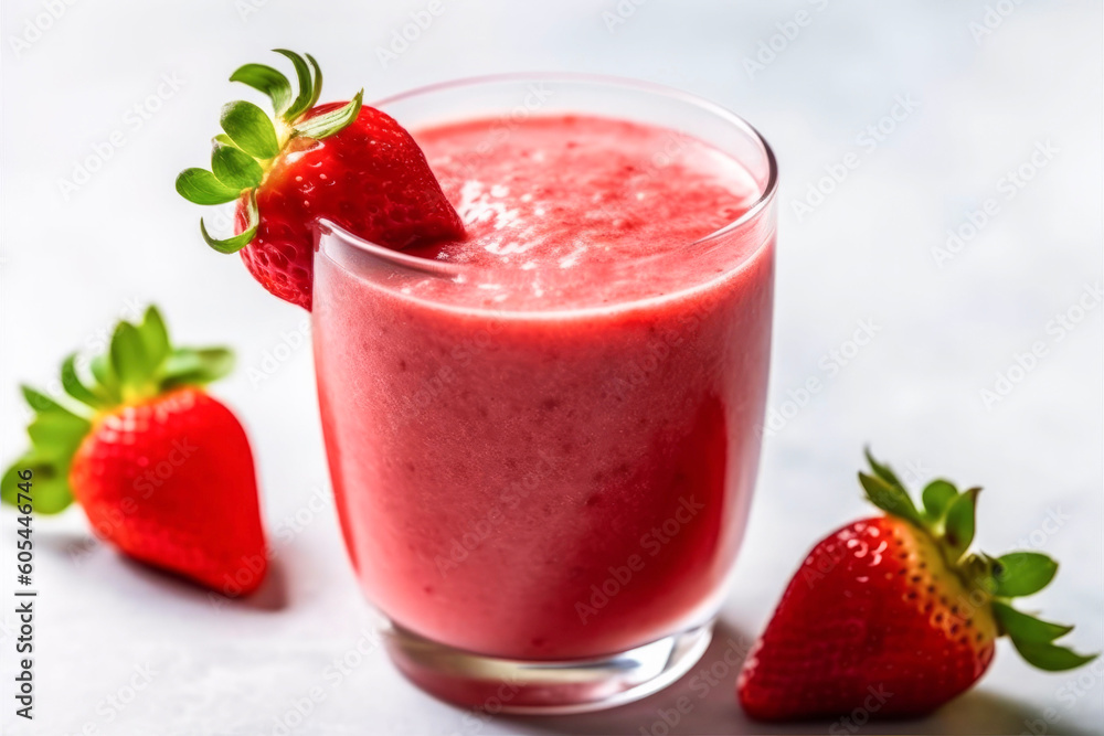 A glass brimming with a vibrant, natural smoothie. Sunlight filters through foliage, highlighting fresh fruits. A refreshing delight in a serene, natural setting, ai-genereted A glass brimming with a vibrant, natural smoothie. Sunlight filters through foliage, highlighting fresh fruits. A refreshing delight in a serene, natural setting, ai-genereted