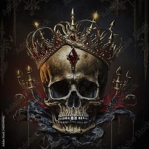 skull and bones. halloween background
