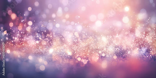 Soft focus dreamy pastel color background with copy space, light particles, sparks, blur © Alan