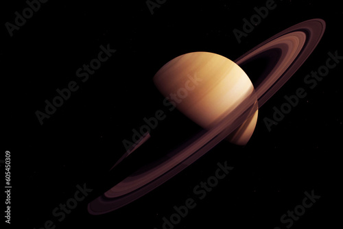 Fototapeta Naklejka Na Ścianę i Meble -  Planet Saturn in dark space. Elements of this image furnishing NASA.