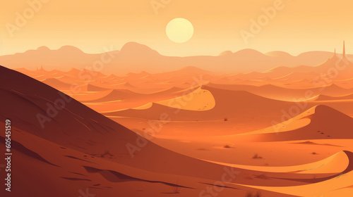 sunset over the dunes (AI)