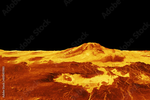 Fototapeta Naklejka Na Ścianę i Meble -  The surface of the planet Venus. Elements of this image furnishing NASA.