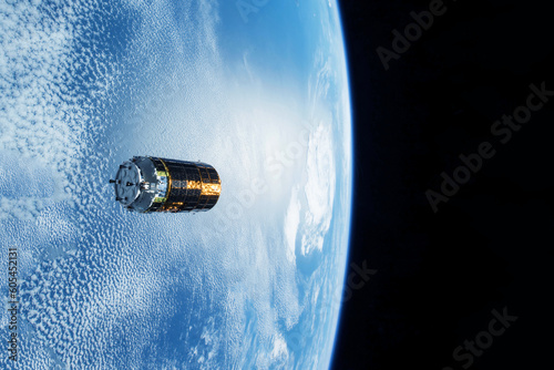 Fototapeta Naklejka Na Ścianę i Meble -  Spaceship in outer space. Elements of this image furnishing NASA.