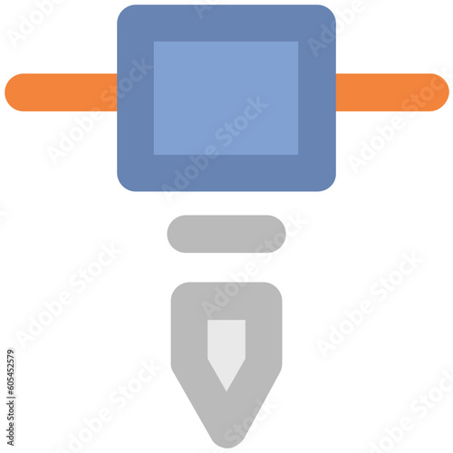 Gimlet machine bold line icon design 