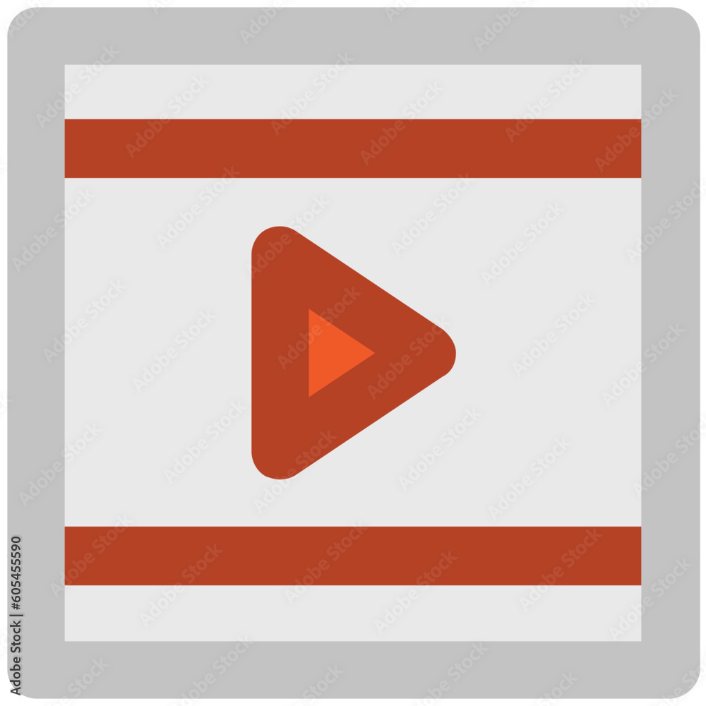 A video player bold line icon A video player bold line icon