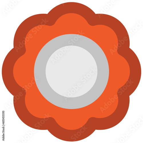 Geometrical shape bold vector icon 