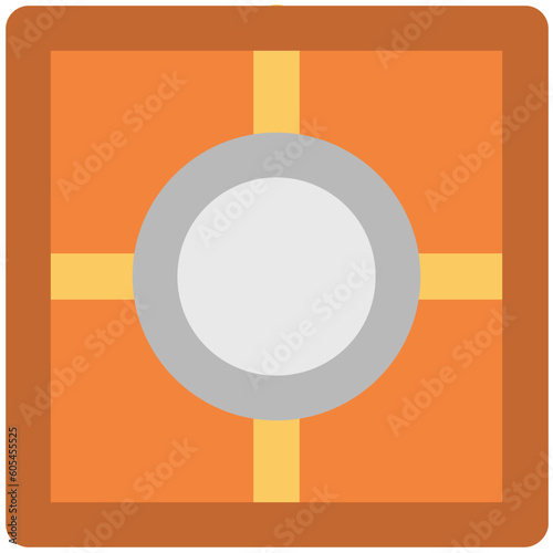 Geometrical shape bold vector icon 
