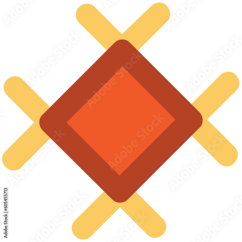 Geometrical shape bold vector icon 