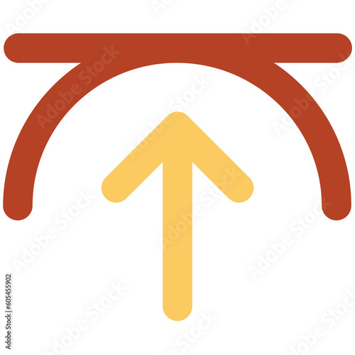 An icon of geometrical design bold line design 