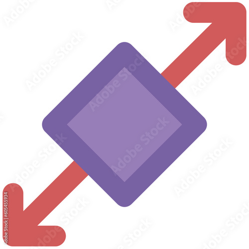 An icon of geometrical design bold line design 