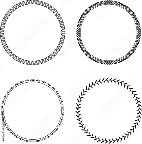 set of round frames