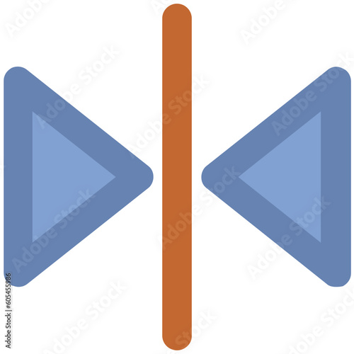 An icon of geometrical design bold line design 