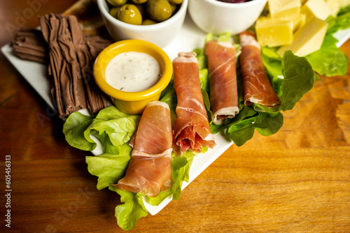 fish with salad