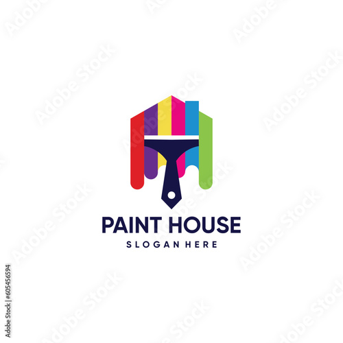 Painting logo idea with modern premium concept
