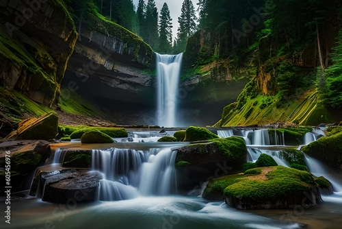 waterfall in the jungle and also waterfall in the forest