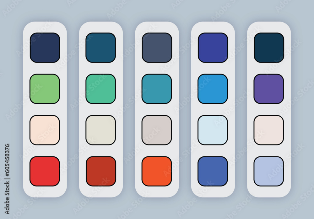 Set of color palettes