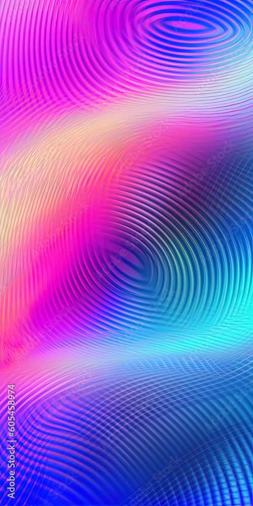 Psychic rainbow color abstract lines texture, neon light spectrum colorful seamless background. Technology, backdrop. Generative AI.