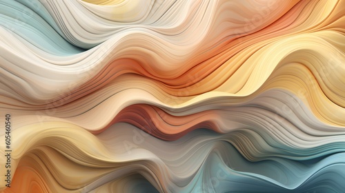 abstract background of wavy shapes with textures, in the style of light beige, orange, and earth tones