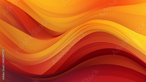 Vibrant Orange and Warm Colored 3D Abstract Forms
