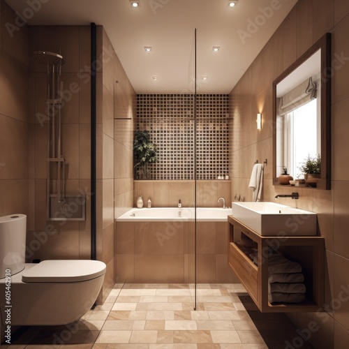 modern bathroom interior with bathroom